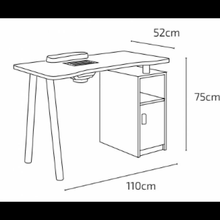 Маса за маникюр с прахоуловител Lucia 110 х 52 х 75 см - 30W