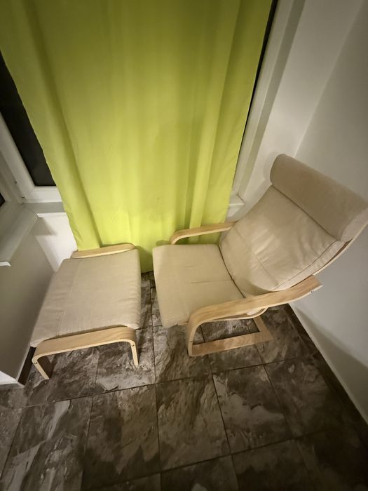 Кресло и табуретка Ikea Poang