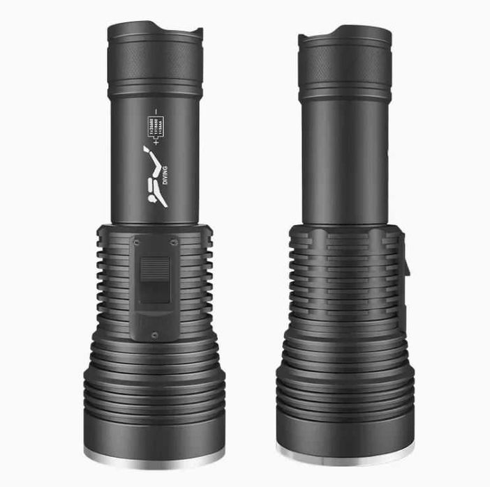 Водолазен фенер 60W LED – 10000 лумена, IP68 водоустойчив, за гмуркане