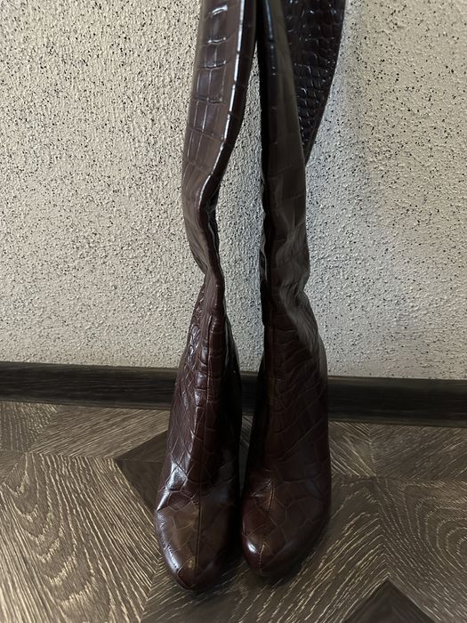 Осенние сапоги кожанные