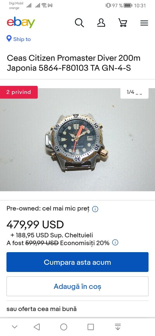 Citizen on sale promaster pret