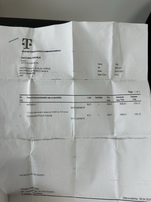 Airpods 4 cu factura si garantie