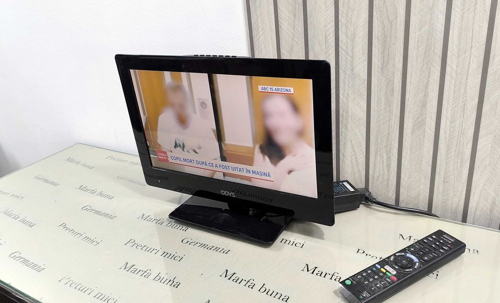 Televizor LED ODYS 12V Rulota Camion Negru 16 Inch 40 cm Import Germania