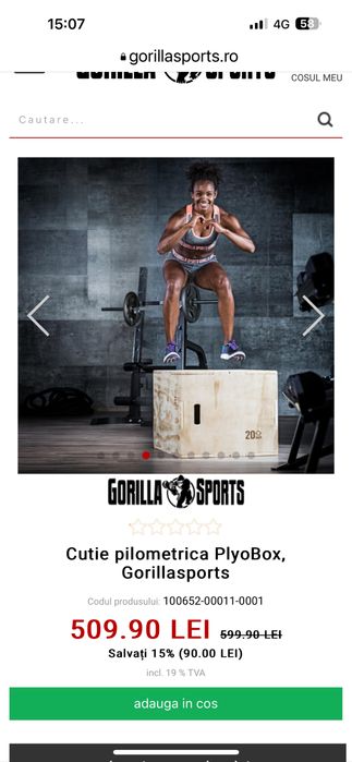 Cutie pilometrica PlyoBox, Gorillasports noua Germany