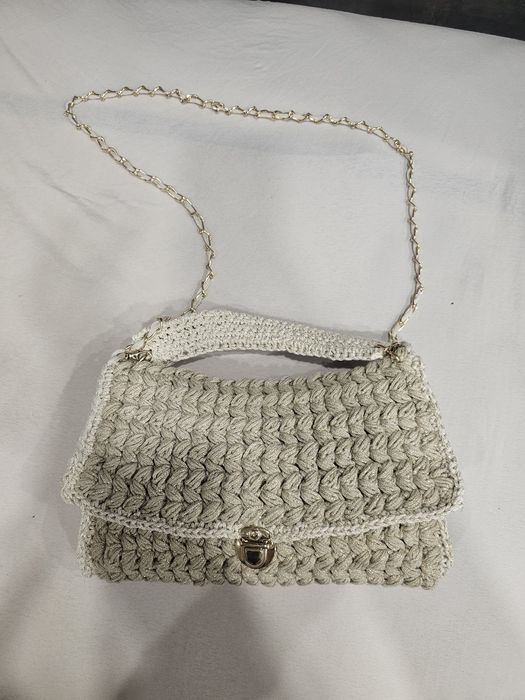 Уникална плетена чанта, ръчна изработка