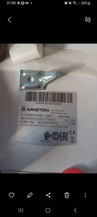 Boiler 10 l Ariston