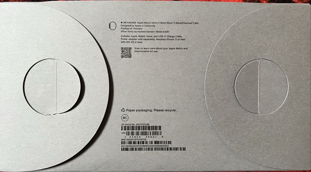 Apple watch Ultra 3  новый