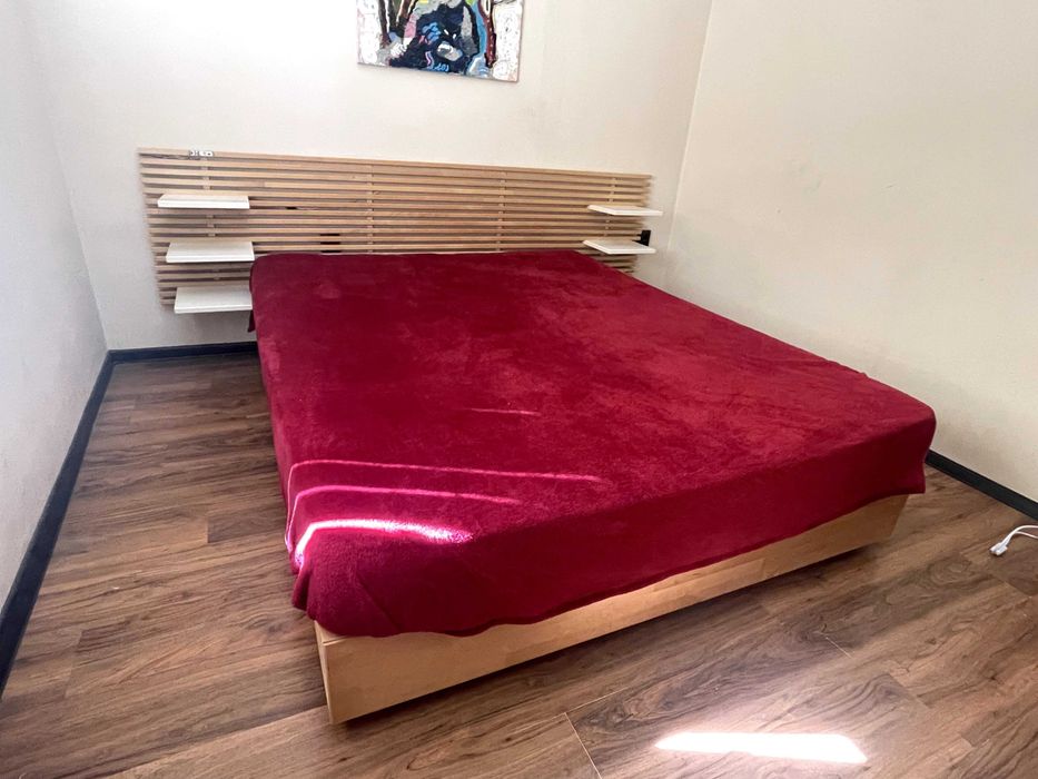 MANDAL Ikea легло с горна табла + матрак 160x202 см