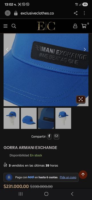 Armani exchange шапка нова оригинална