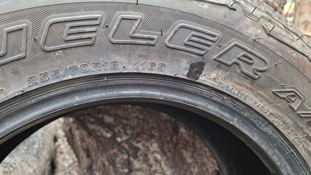 Anvelope 255/70R18 marca Bridgestone, DOT 2024,M+S, noi