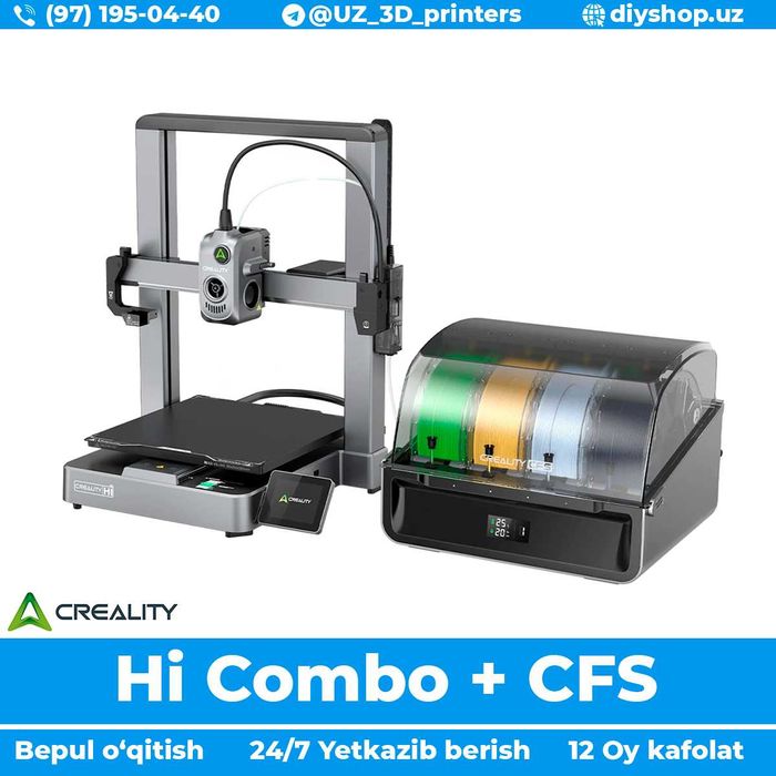 3D Printer Creality Hi Combo (1 yil Кafolat, Bepul o‘qitish)