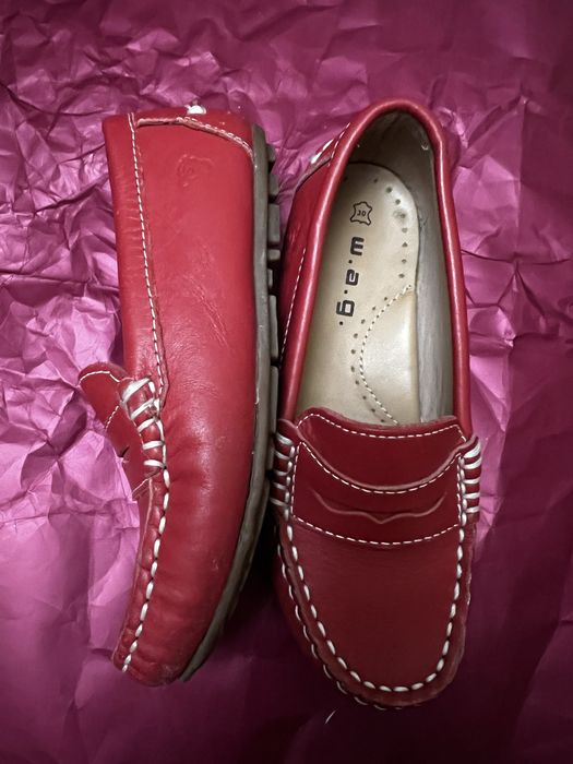 Кожаные лоферы унисекс 30