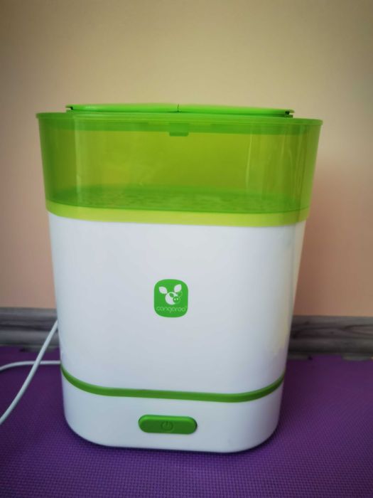 Стерилизатор за бебешки шишета Cаngaroo 3 в 1 зелен  с Подарък раничка