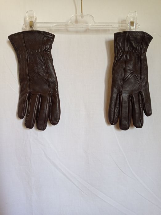 Manusi piele naturala maro S styled in Italy