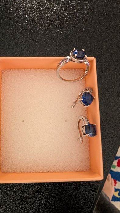 Set argint - Blue Sapphire