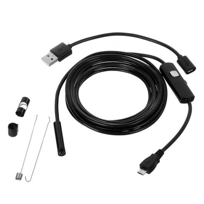 Ендоскопска АВТО камера за смартфон EN20, гъвкава, IP67, LED осв., 3 м