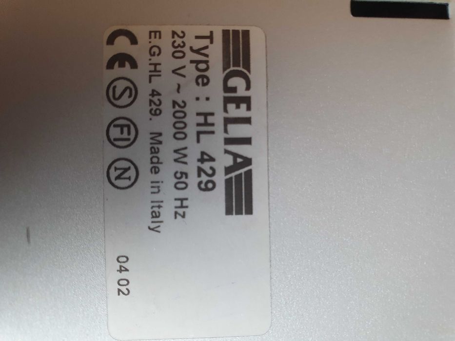 Aeroterma Gelia utlizat