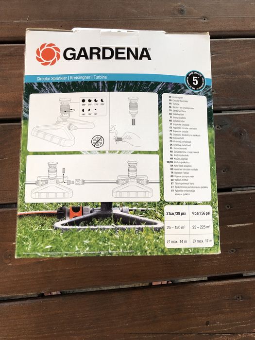 irigator aspersor rotativ gazon gardena