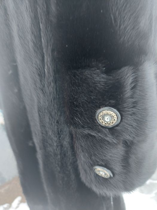 Шуба норковая с капюшеном