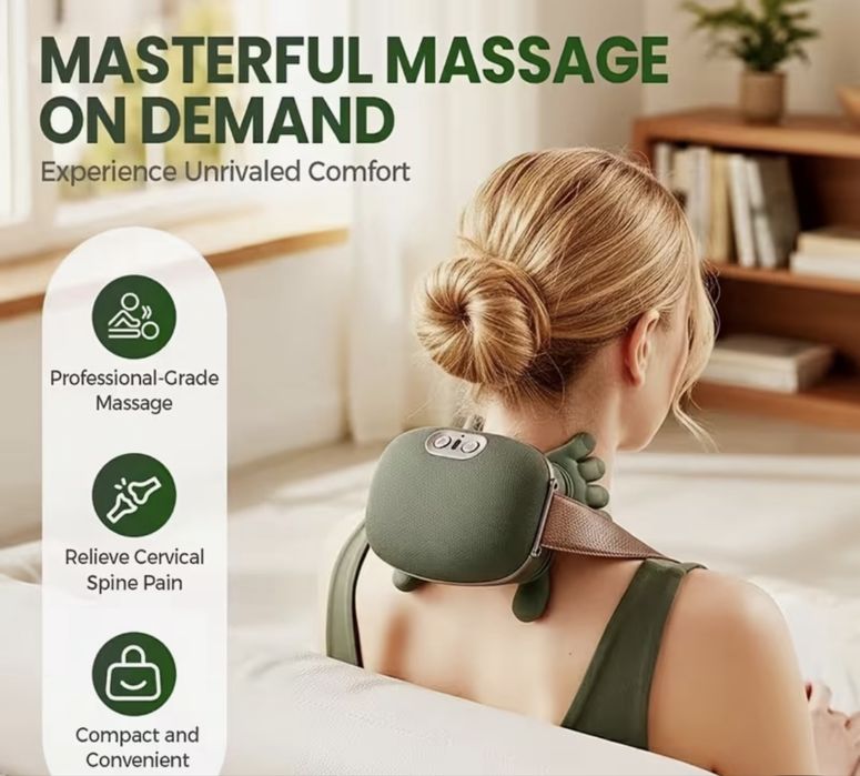 4D безжичен масажор за врат и рамене