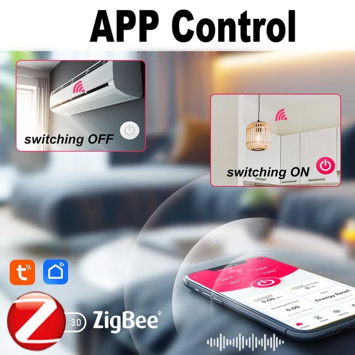 TONGOU ZigBee смарт прекъсвач DIN 1–50A с LCD и защита