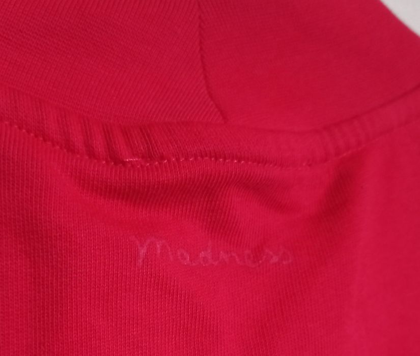 Bluza pe gat Madness 100% bumbac M - XL rosu maneci trei sferturi