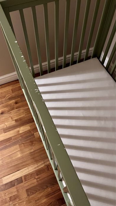 Patut lemn masiv cu saltea, nou nascut - 3 ani+, Romina Furniture