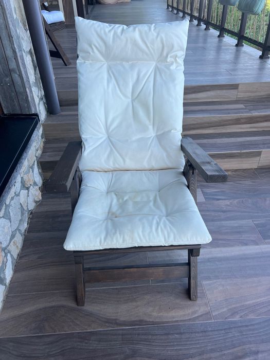 Дървени градински столове с механизъм за регулиране на облегалката