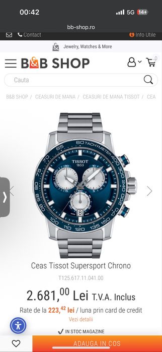 Ceas Tissot Supersport Chrono T125.617.11.041.00