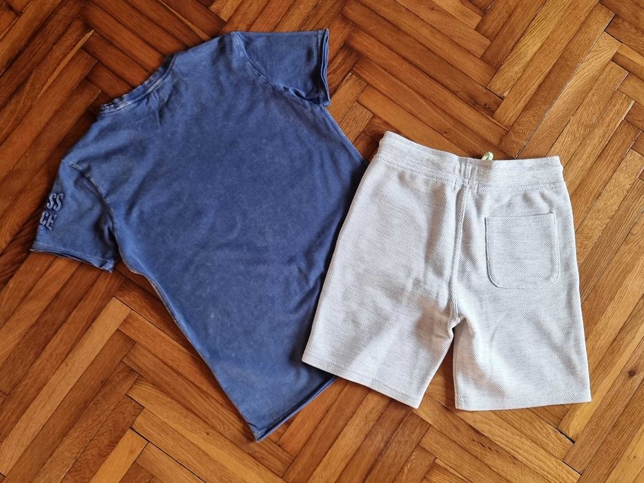 Set 2 piese tricou Guess si pantalon baieti 10 ani