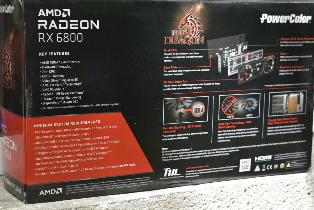 Видео карта PowerColor Radeon RX 6800 16GB Red Dragon OC