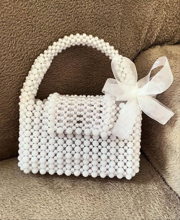 Ръчно изработена бутикова чанта от маниста