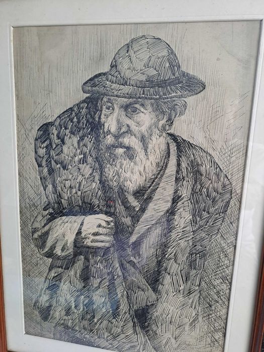 tablou desen tus semnat R Maximilian dimensiune 56/40