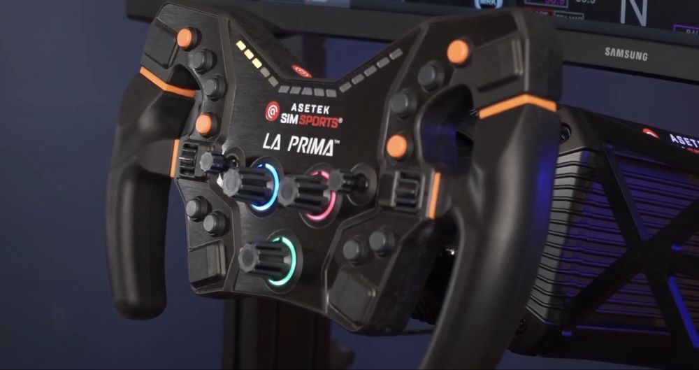 Sim Racing база с волан Asetek La Prima и педали Asetek Forte