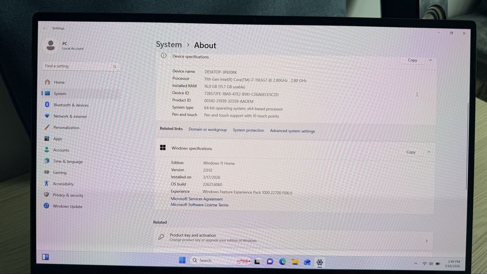 Laptop Samsung book pro