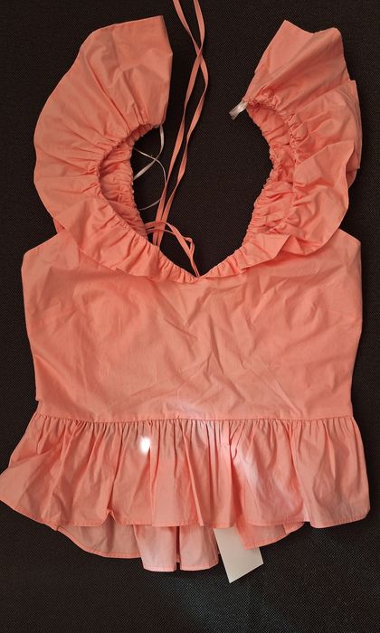 Top din bumbac cu plepum