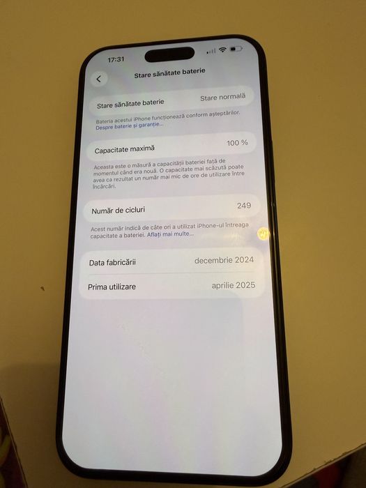 Vand Iphone 16 PRO MAX 256GB black titanium