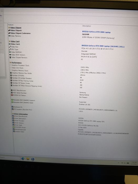 Alienware x17 R1 i9 RTX 3080 16GB 4K 120Hz Cherry MX 32GB RAM