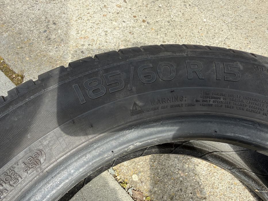 2бр. Летни Гуми 185/60R/15 -MICHELIN- DOT:4914, 5.4мм. *30€ за 2бр.*
