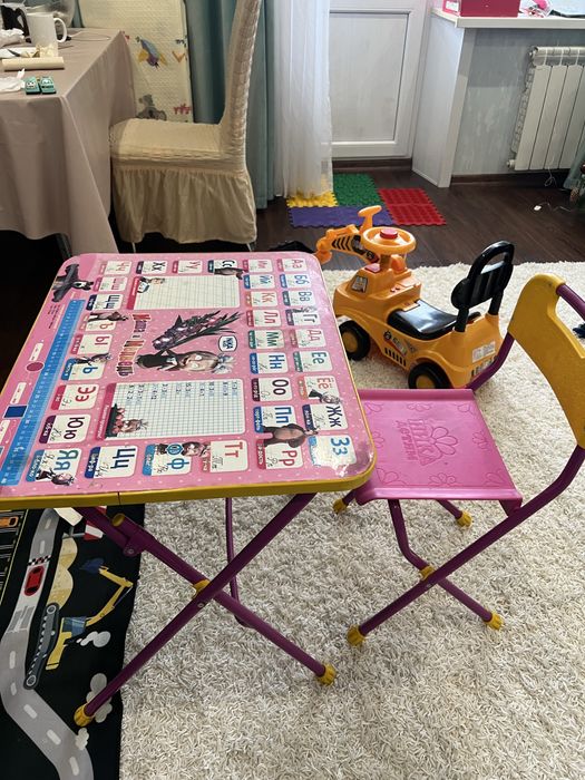Детский девчачий Стол и стул