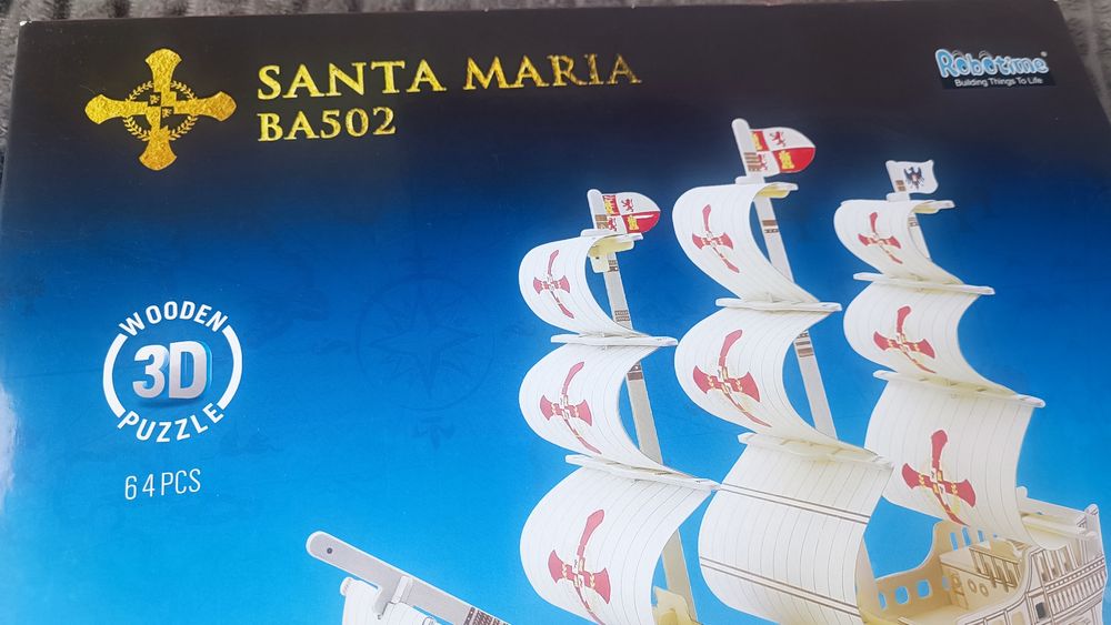 Дървен 3D пъзел кораб