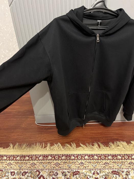 черная Зип худи XXL