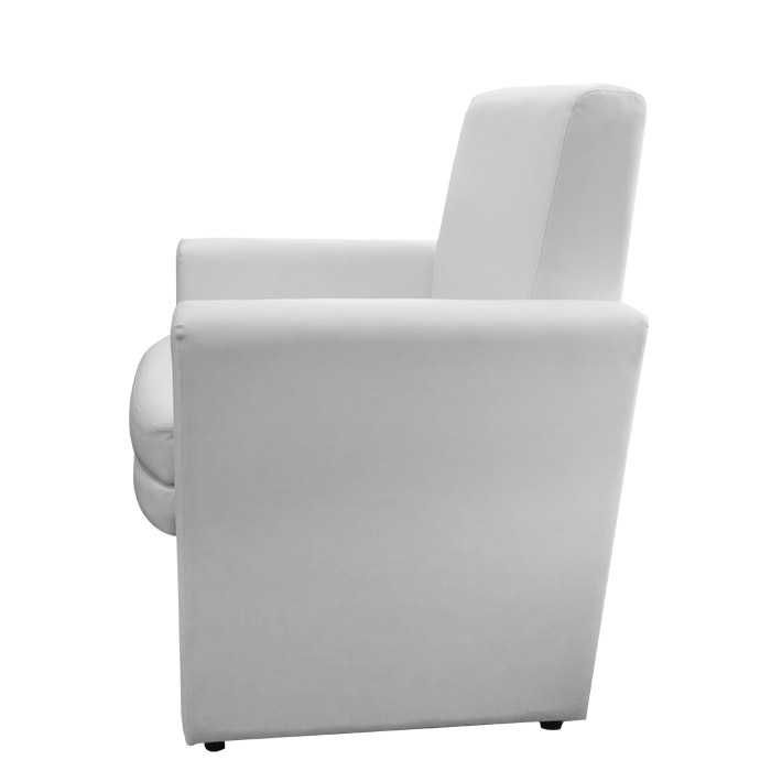 Масивен козметичен стол за педикюр с вадеща се поставка - Бял/Черен