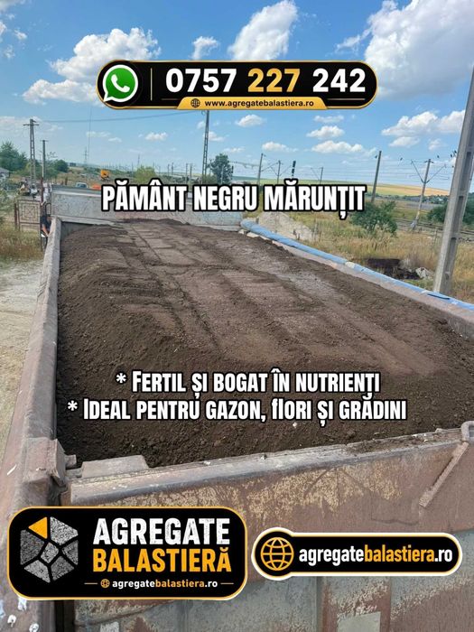 Pamant vegetal negru MARUNTIT - CERNUT  Pamant galben