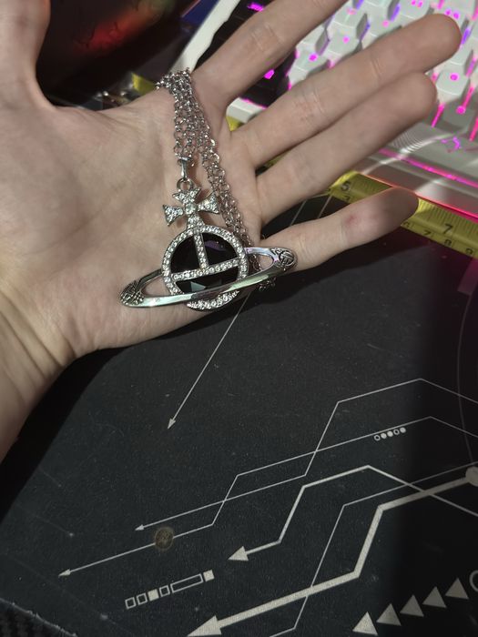 Lanț Vivienne Westwood cu diamante 70cm