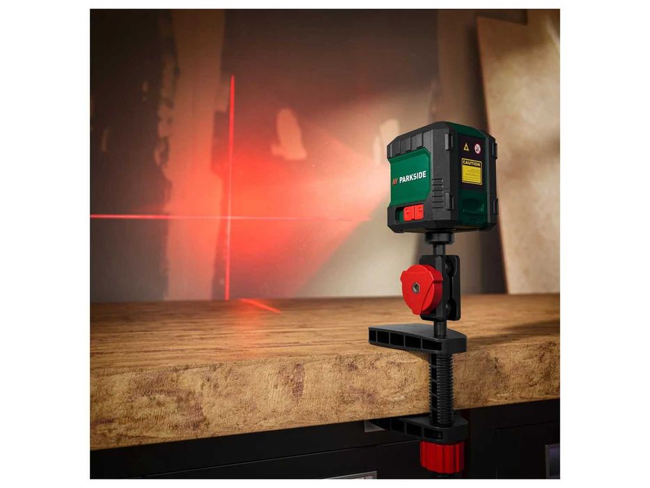 Laser cu linii în cruce PARKSIDE PKLL 7 ​​​​F5 cu clema acumulator