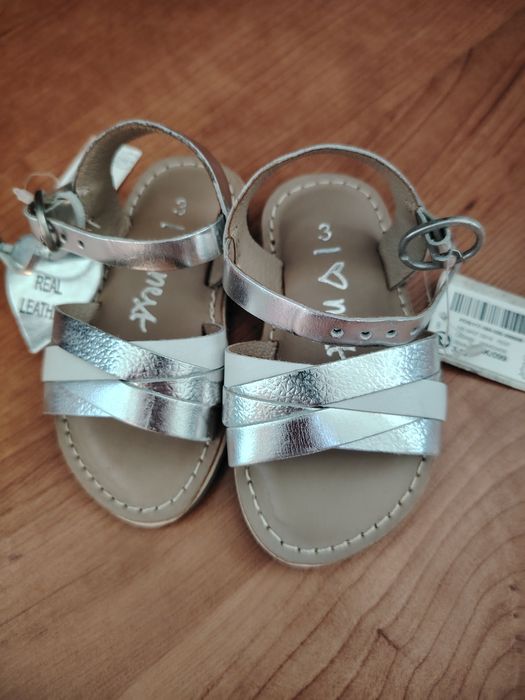 Next sandale pentru micile prințese noi, diln piele, Nr. 19