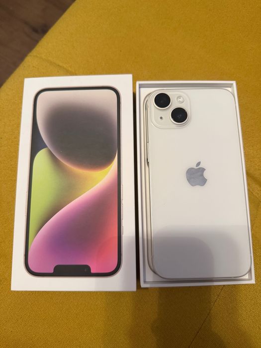 iPhone 14 128GB Starlight - Impecabil, Baterie 90%, Cutie completă si garantie