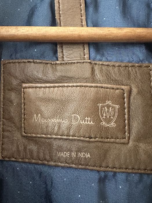 Geaca de piele Massimo Dutti, marimea L, culoare maro