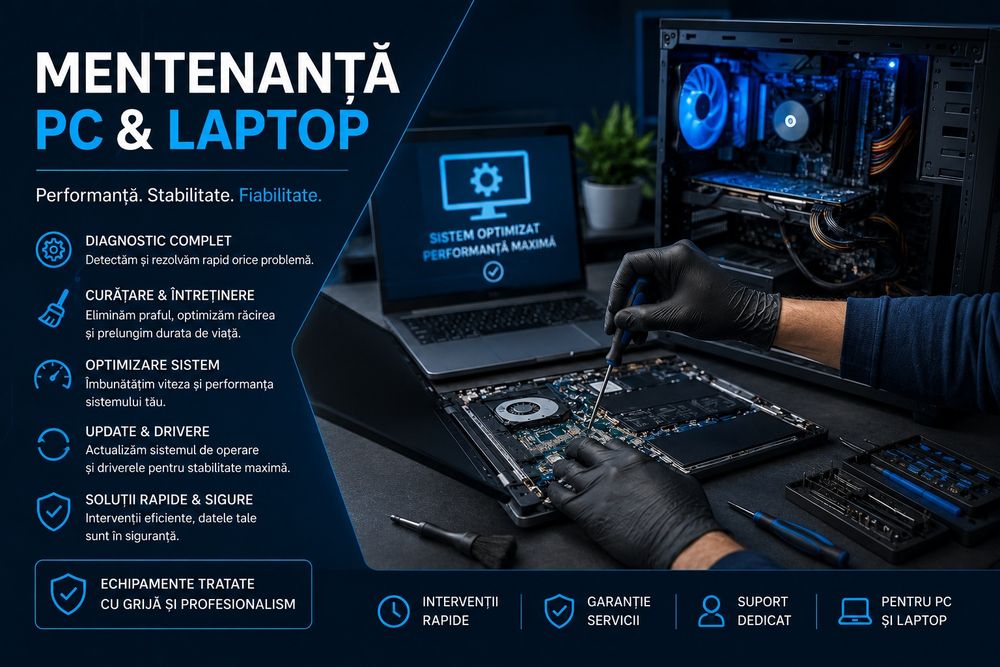 Mentenanță/Upgrade PC și Laptop
